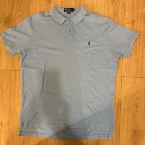 Ralph Lauren Blue Polo Shirt Classic Cotton Comfort